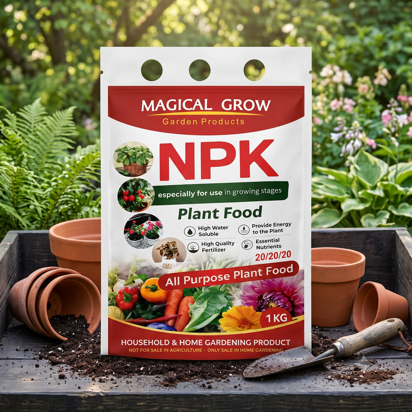 Magical Grow NPK 20-20-20 All Purpose Plant Food - 1 kg