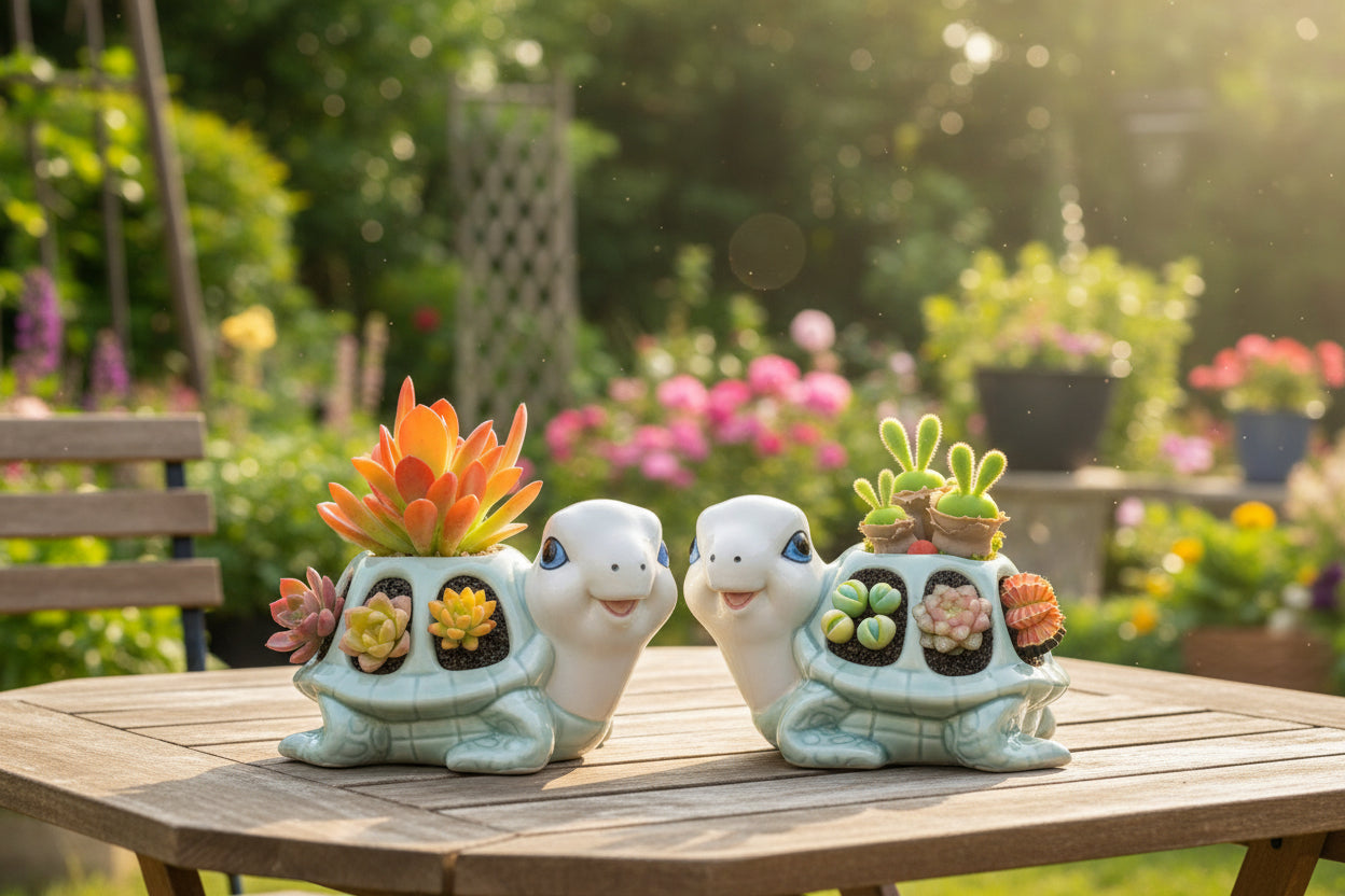 Turtle Ceramic Succulent Planter