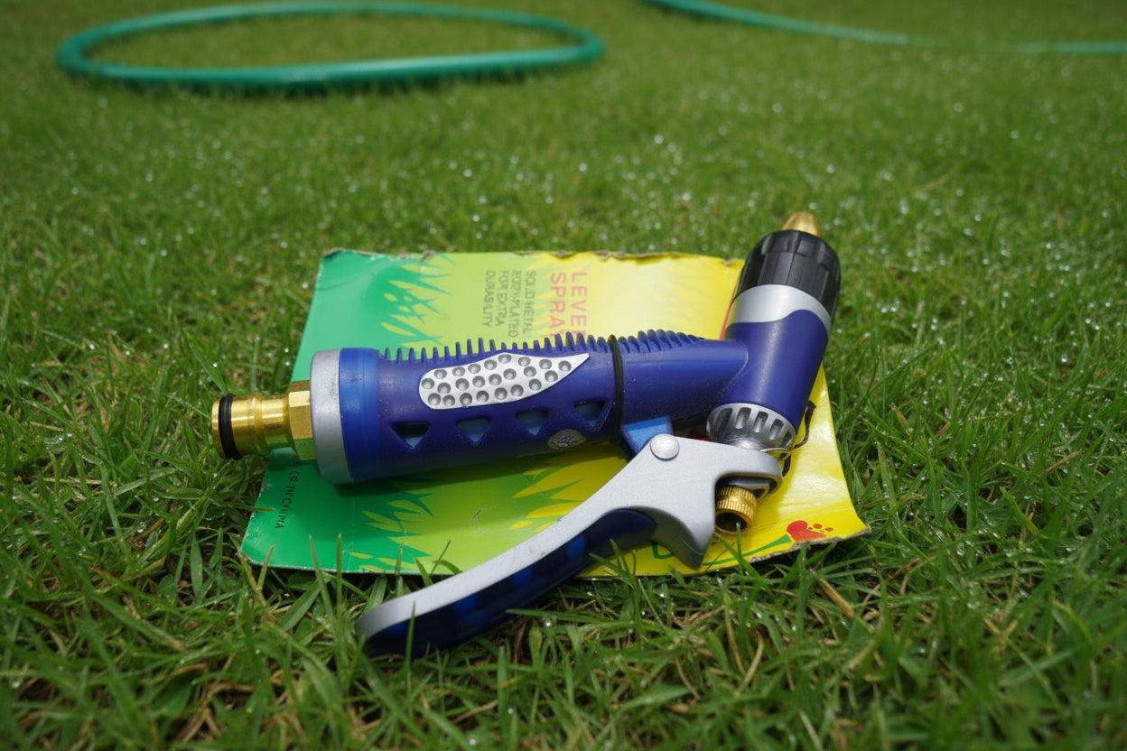 Lever Spray Gun — Solid Metal Body, Plated for Extra Durability