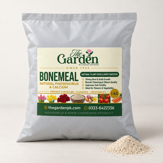 Bonemeal Fertilizer 1 kg — Natural Phosphorus & Calcium for Bulbs, Roses & Vegetables