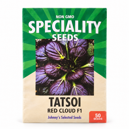 Tatsoi Seeds — Red Cloud F1 (Burgundy)