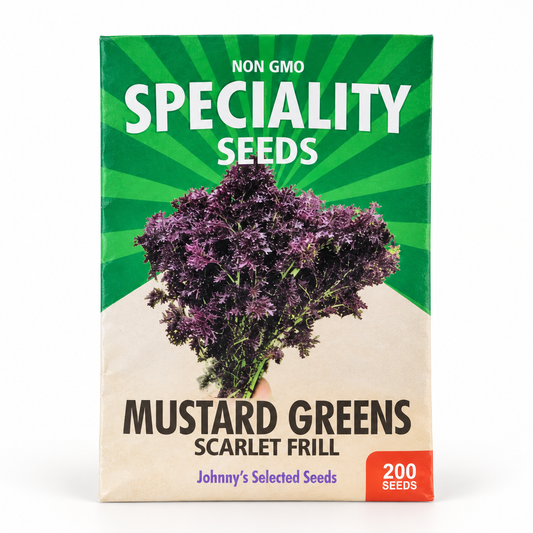 Mustard Greens Seeds — Scarlet Frills (Red Ruffled)
