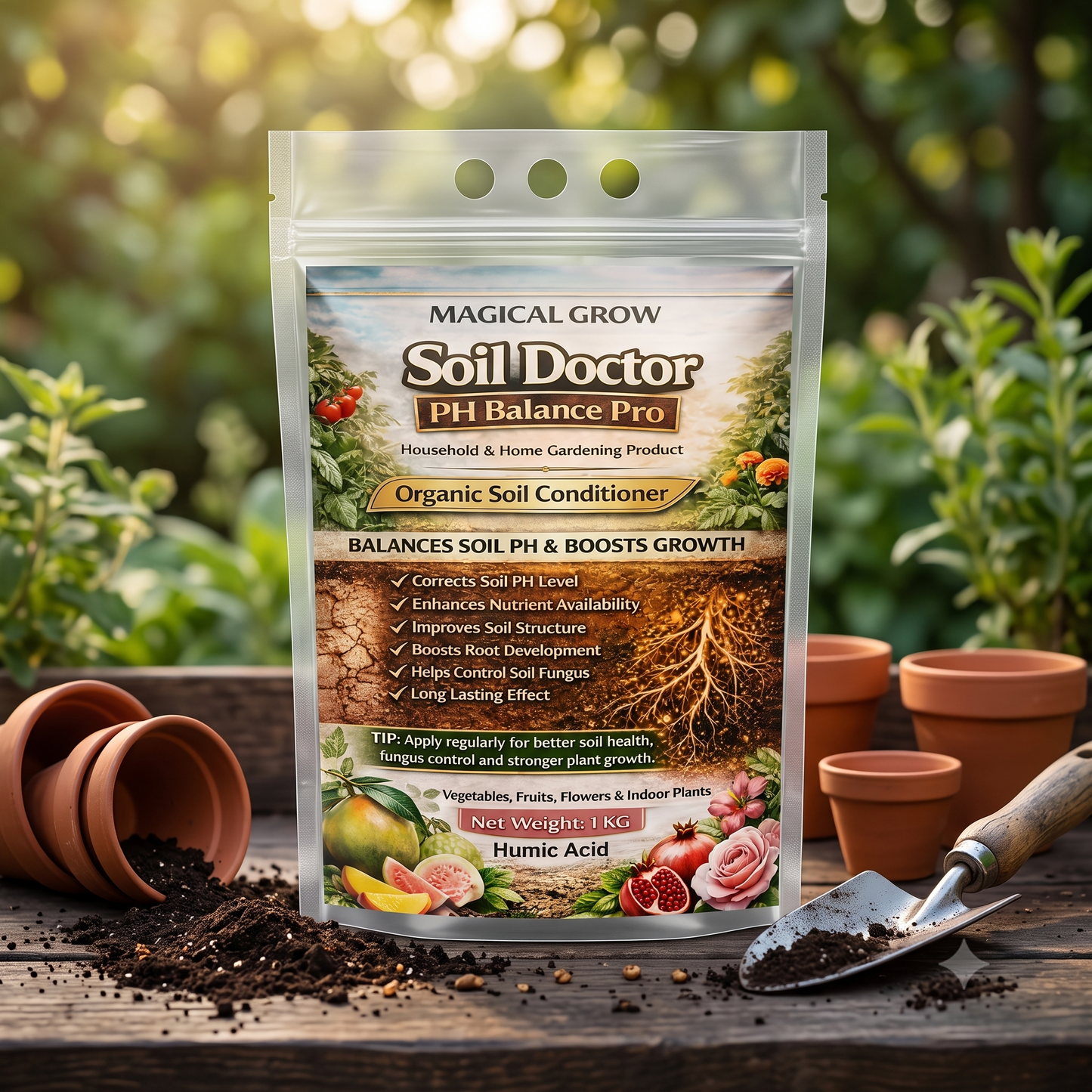 Magical Grow Soil Doctor pH Balance Pro Humic Acid Soil Conditioner - 1 kg