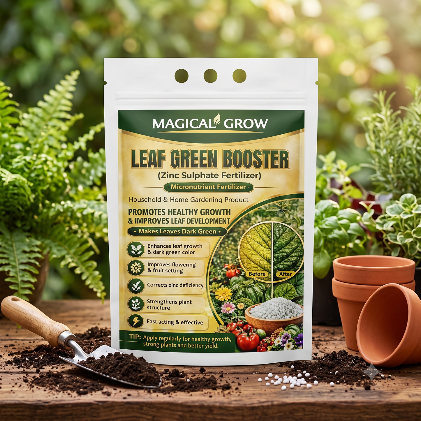 Magical Grow Leaf Green Booster Zinc Sulphate Fertilizer - 1 kg