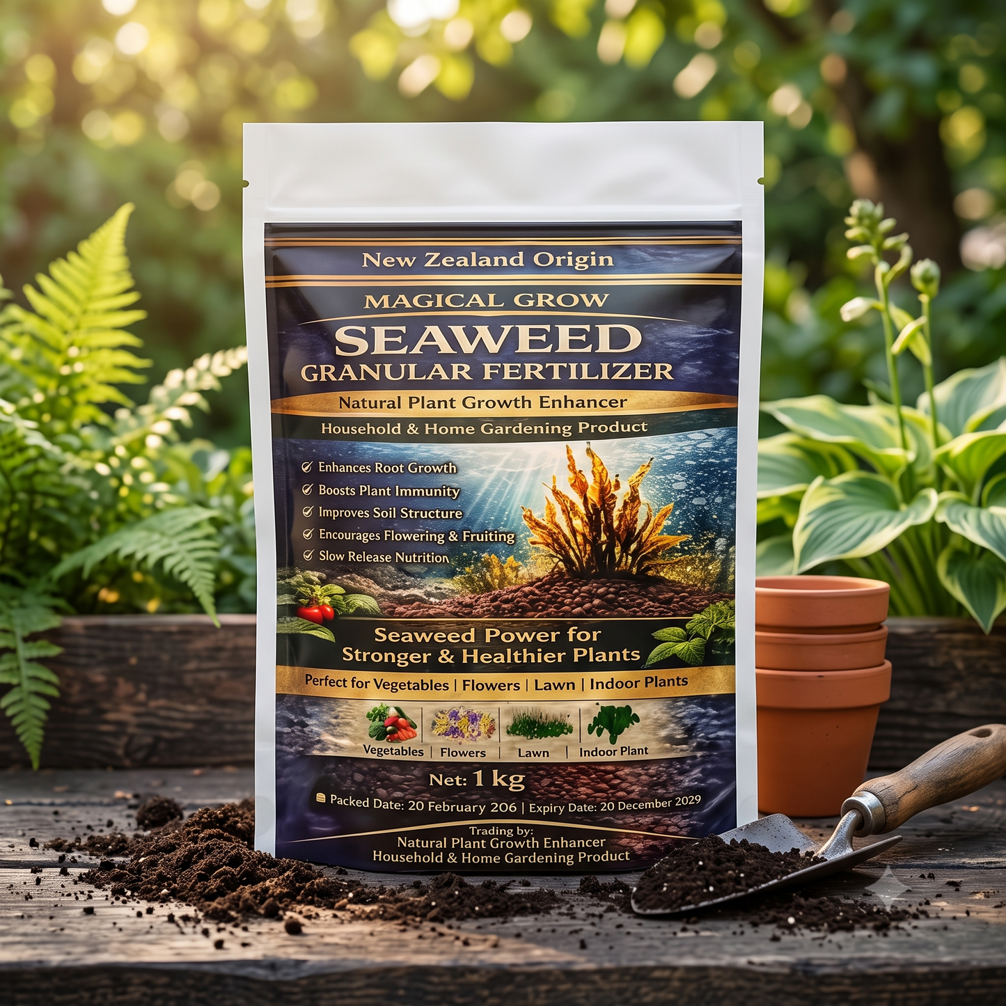Magical Grow Seaweed Granular Fertilizer New Zealand Origin - 1 kg