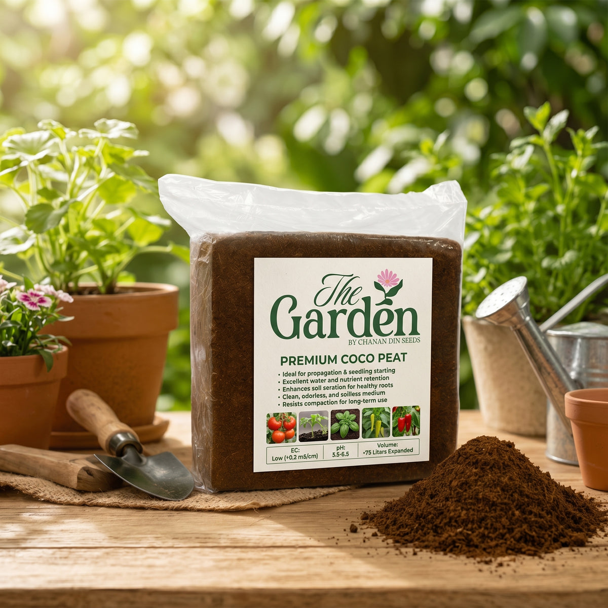 Washed Coco Peat 3.5 kg — Low-Salt Cocopeat