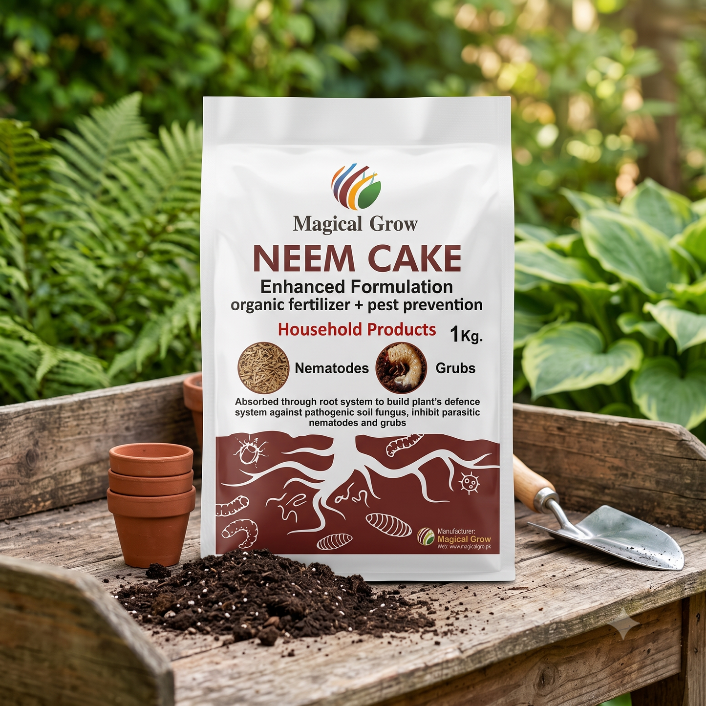 Magical Grow Neem Cake Organic Fertilizer & Pest Prevention - 1 kg
