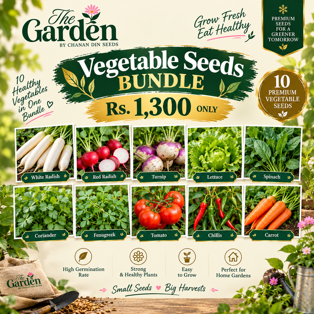 Winter Vegetable Seed Bundle — 10 Packets