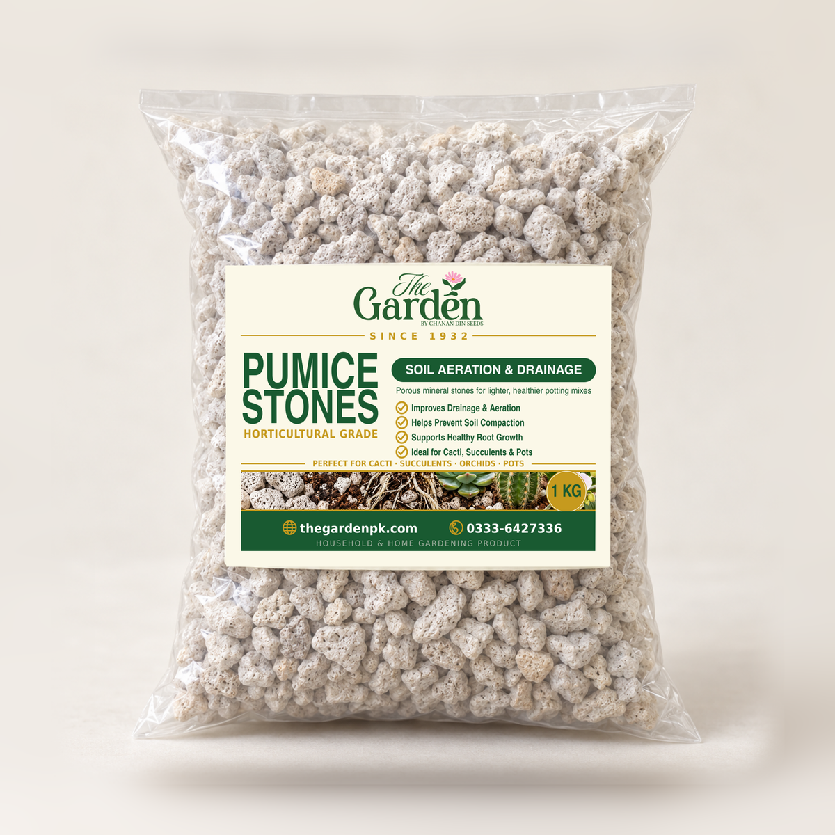 Pumice Stones — Horticultural Grade for Soil Aeration & Drainage, Cacti & Succulents