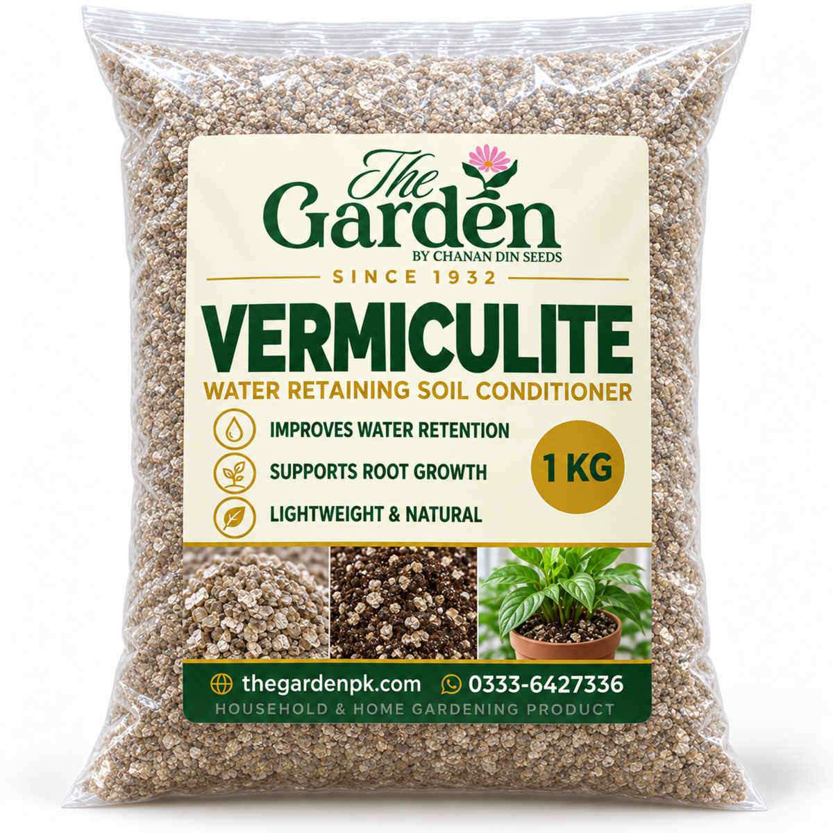 Vermiculite Granules for Seed Starting & Moisture Retention - 1.5 kg