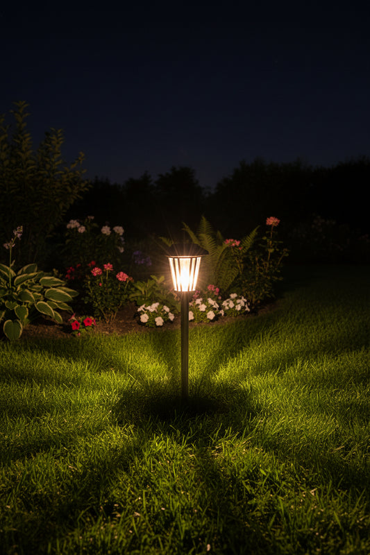 66 LED Solar Flame Lawn Light — Garden Stake