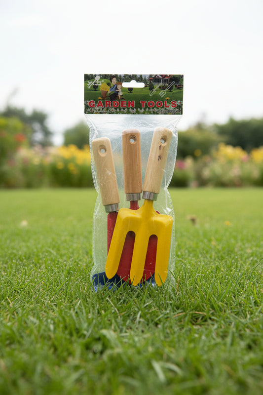 Mini 3-Piece Garden Tool Set — Spade, Trowel & Rake