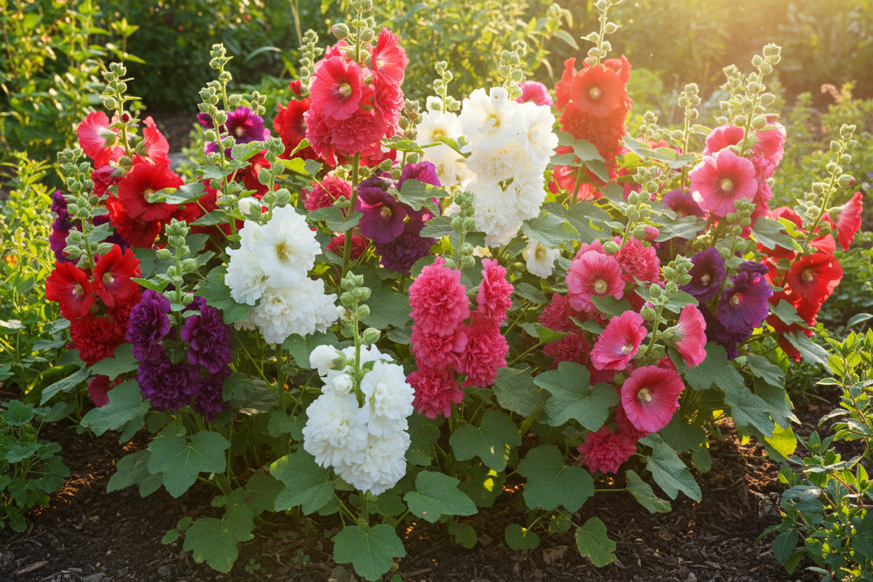 Hollyhock Dwarf Double Seeds
