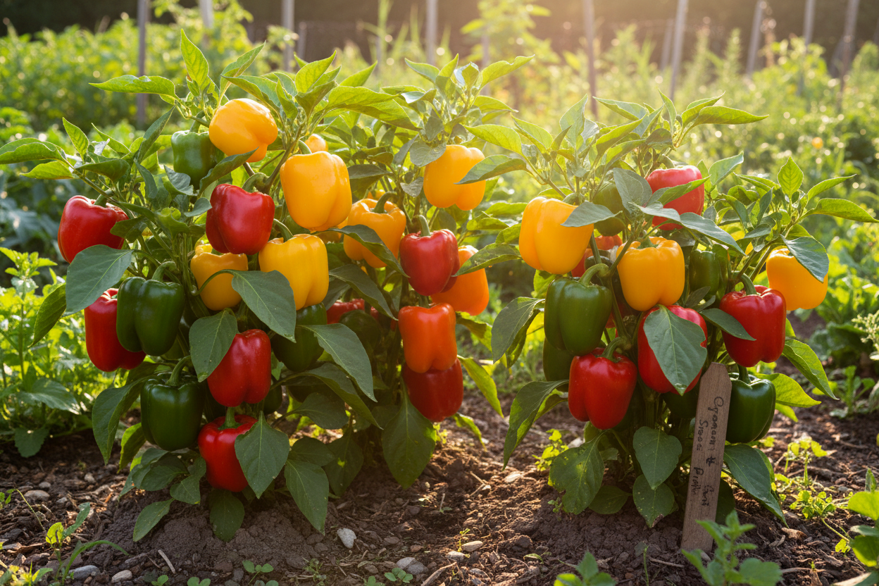 Organic Pepper Sweet Grand Bell Mix Seeds